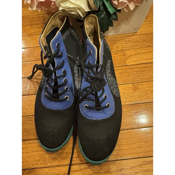 fluevogg nebula black/blue sporty lace-up boot 10 ( Mens700 main image 9